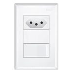 INTERRUPTOR SIMPLES + TOMADA PADRÃO 2P + T 10A 