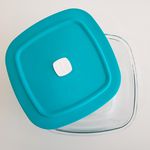 TIGELA VAP QUADRADA 2 LITROS COM TAMPA MARINEX