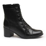 Bota Feminina Cano Médio Joe Couro Legitimo Preto