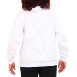 Blusa Avulsa Moletom Feminino Canguru com Capuz Branco