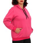Blusa Avulsa Moletom Feminino Canguru com Capuz Pink