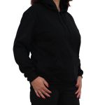 Blusa Avulsa Moletom Feminino Canguru com Capuz Preto