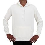 Blusa Avulsa Moletom Masculino Canguru com Capuz Off White