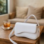 Bolsa Feminina Baguete Média Branca