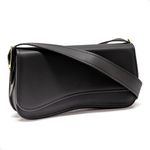 Bolsa Feminina Baguete Média Preta