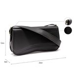 Bolsa Feminina Baguete Média Preta