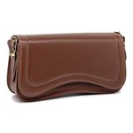 Bolsa Feminina Baguete Ombro Média Caramelo