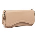 Bolsa Feminina Baguete Ombro Média Nude