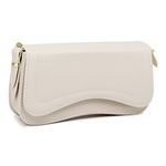 Bolsa Feminina Baguete Ombro Média Off White
