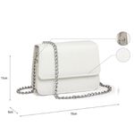 Bolsa Pequena Feminina Croco Branca