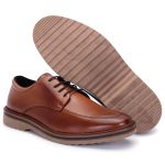 Sapato Social Masculino Clássico Casual Caramelo