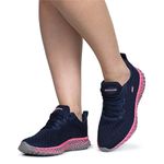 Tênis Feminino Academia Esportivo Marinho e Pink