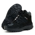 Bota Adventure Trekking Couro Nobuck Legítimo Preto