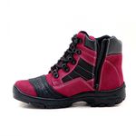 Bota Adventure estilo Trekking Couro Nobuck Legítimo Rosa