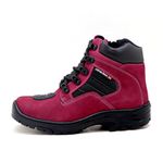 Bota Adventure estilo Trekking Couro Nobuck Legítimo Rosa