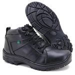 Bota Militar Motociclista Couro Latego Preto