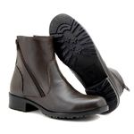 Bota Feminina Couro Legítimo Café