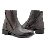 Bota Feminina Couro Legítimo Café