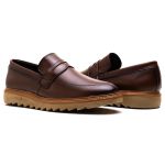 Sapato Mocassim Loafer Masculino Tratorado Capuccino