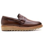 Sapato Mocassim Loafer Masculino Tratorado Capuccino
