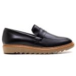 Sapato Mocassim Loafer Masculino Tratorado Preto