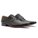 Sapato Social Masculino Oxford Solado Couro Preto