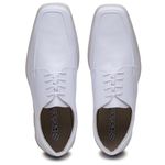 Sapato Social Masculino Bico Quadrado Sintético Branco