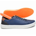Sapatênis Casual Masculino Calce Fácil Em Sintético Azul Marinho