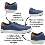 Sapatênis Masculino Slip on Sintético Marinho