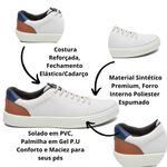 Sapatênis Masculino Slip on Sintético Cinza Claro