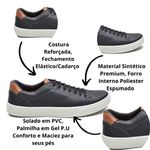 Sapatênis Masculino Slip on Sintético Preto