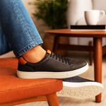 Sapatênis Masculino Slip on Sintético Preto