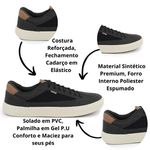Sapatênis Masculino Sintético Preto