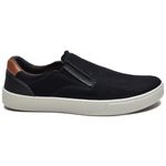 Tênis Slip On Masculino Casual Em Lona Preto