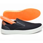 Tênis Slip On Masculino Casual Em Lona Preto