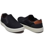 Tênis Slip On Masculino Casual Em Lona Preto