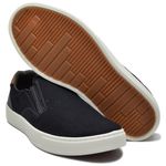 Tênis Slip On Masculino Casual Em Lona Preto