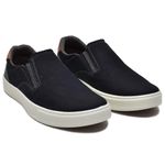 Tênis Slip On Masculino Casual Em Lona Preto