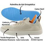 Tênis Knit Masculino Bege