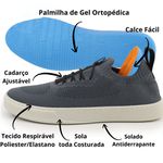 Tênis Knit Masculino Cinza Escuro