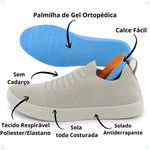 Tênis Masculino Knit Bege