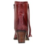 Bota Feminina Texana Country Cano Médio Snaker Vermelho