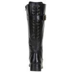 Bota Feminina Montaria Couro Legitimo Cano Longo Preto