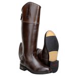 Bota Montaria Couro Legítimo Café e Pinhão