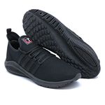 Tênis Sneaker Casual Masculino Tecido Poliéster Mesh All Black
