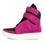 Bota de Treino Feminina Cano Alto Rosa Fúcsia e Preto