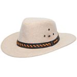 Chapéu Estilo Americano em Juta Bege e Marrom