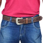 Cinto Country Masculino Couro Legítimo Marrom