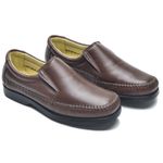 Sapato Masculino Conforto Couro Floater Chocolate