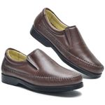 Sapato Masculino Couro Legítimo Conforto Chocolate